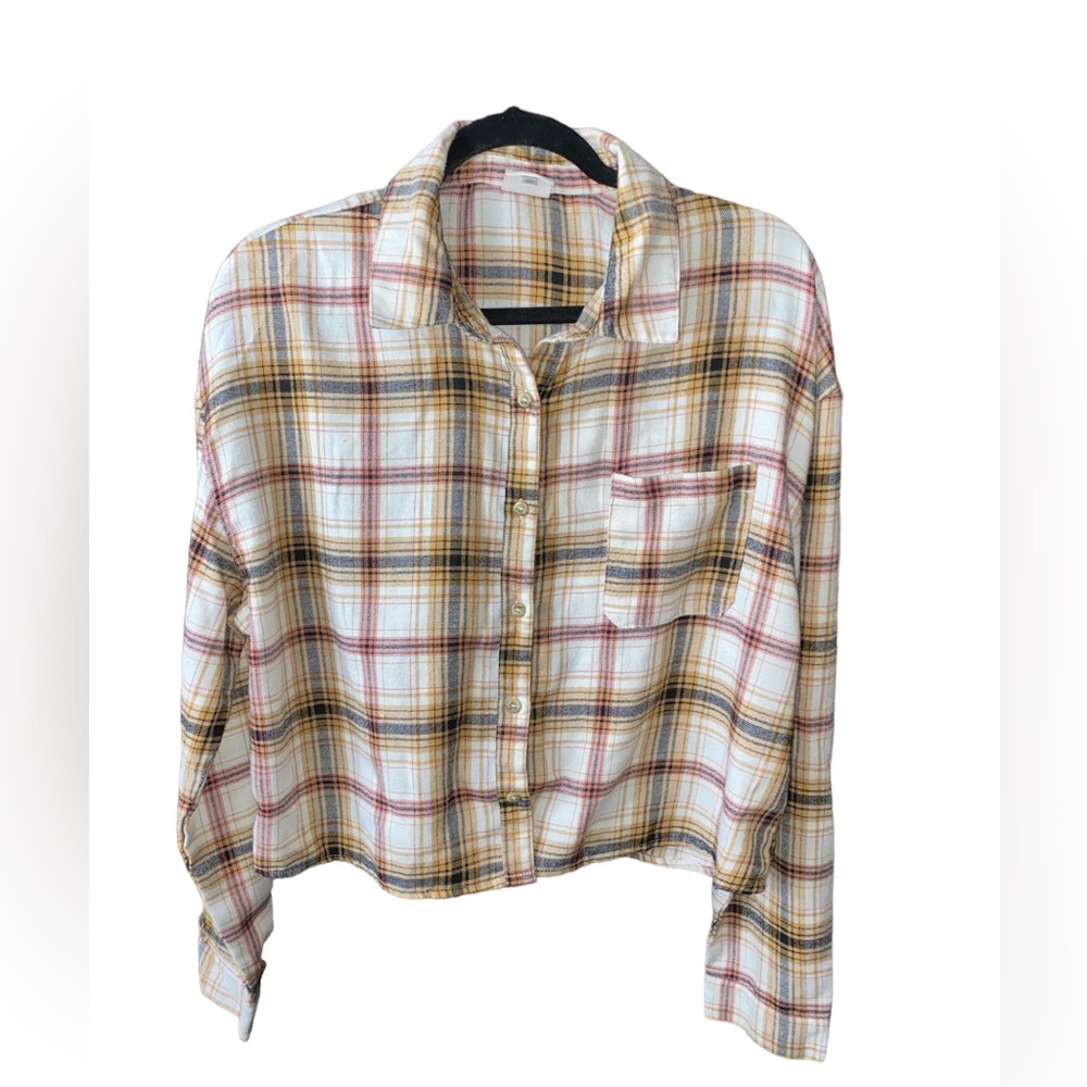 Self Esteem womens plaid flannel shirt size large
